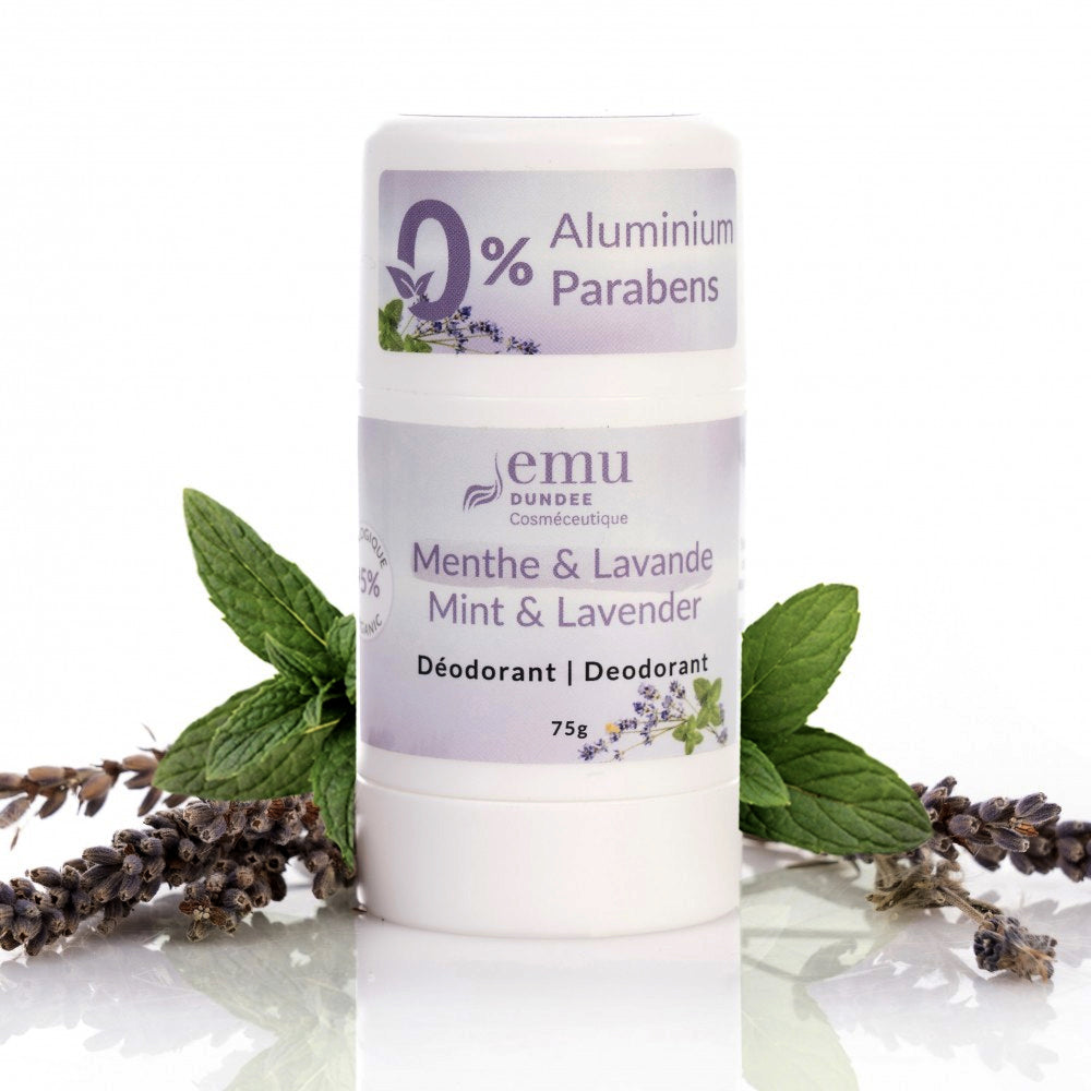 Déodorant naturel pour femmes - Lavande et Menthe - Emu Dundee - 75g